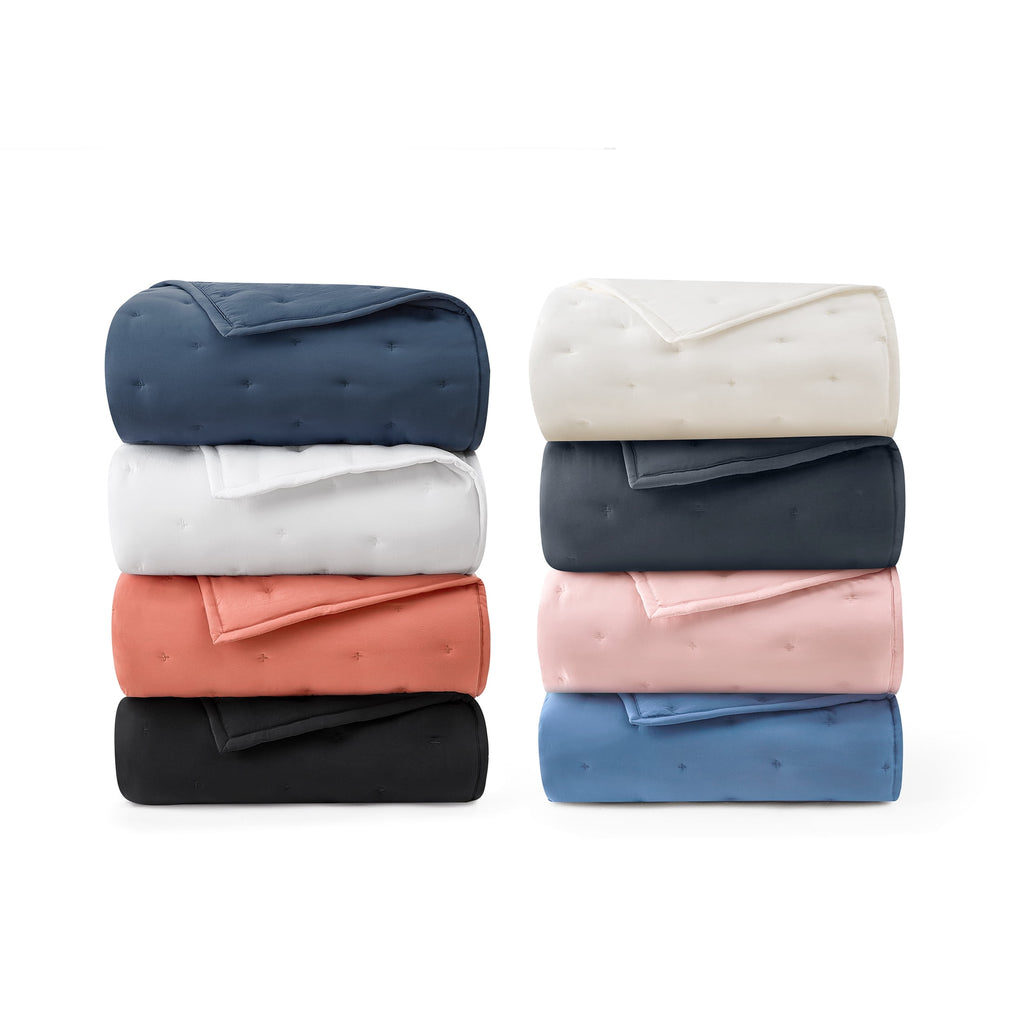 Mainstays Full/Queen Comforter Set, Soft Lightweight & All Season, 3-Piece, Navy Blue